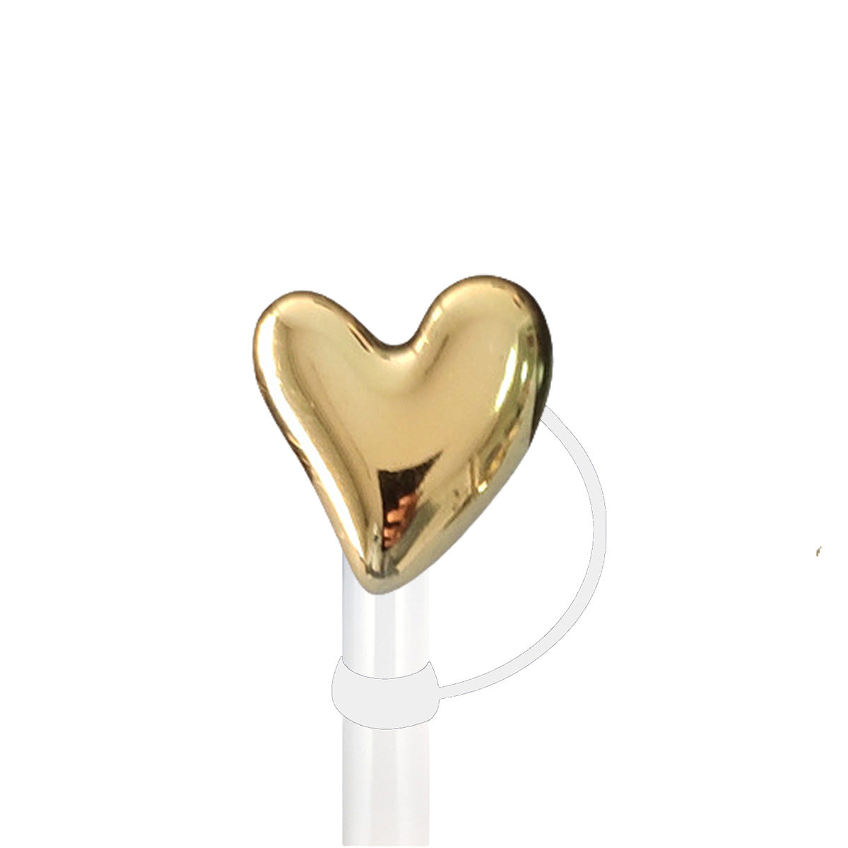 Wholesale 5pcs/pack 10mm Electroplated Metal Pink Diamond Series Straw Cap